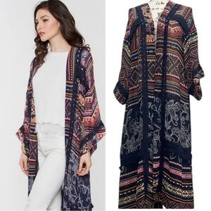 SugarLips Open Front Boho Sawyer Kimono Duster NWT Size XS/S